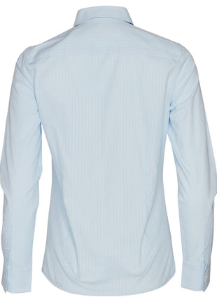 Womens Self Stripe Long Sleeve Shirt (WS-M8100L)