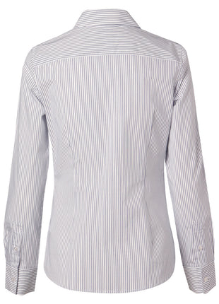 Womens Ticking Stripe Long Sleeve Shirt (WS-M8200L)