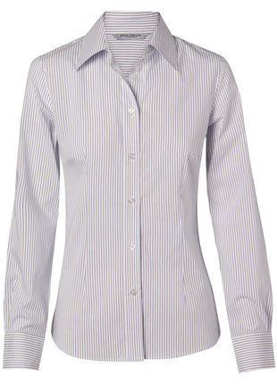 Womens Ticking Stripe Long Sleeve Shirt (WS-M8200L)