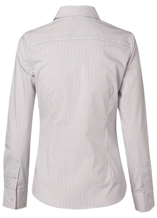 Womens Ticking Stripe Long Sleeve Shirt (WS-M8200L)