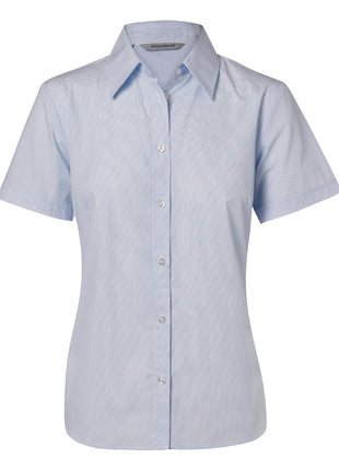 Womens Fine Stripe Short Sleeve Shirt (WS-M8211)