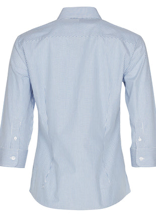 Womens Balance Stripe 3/4 Sleeve Shirt (WS-M8233)