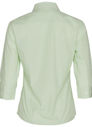 Womens Balance Stripe 3/4 Sleeve Shirt (WS-M8233)