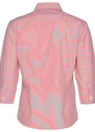 Womens Balance Stripe 3/4 Sleeve Shirt (WS-M8233)