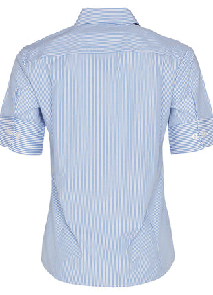 Womens Balance Stripe Short Sleeve Shirt (WS-M8234)