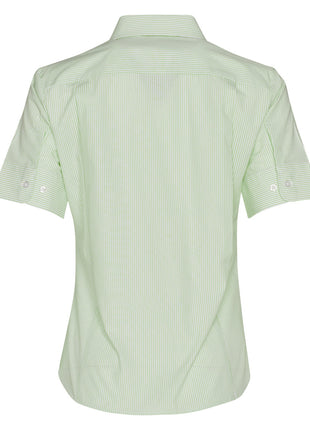 Womens Balance Stripe Short Sleeve Shirt (WS-M8234)