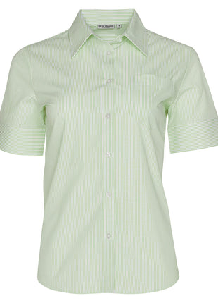 Womens Balance Stripe Short Sleeve Shirt (WS-M8234)