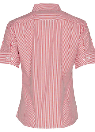 Womens Balance Stripe Short Sleeve Shirt (WS-M8234)