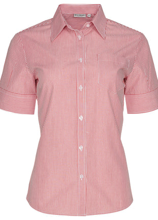 Womens Balance Stripe Short Sleeve Shirt (WS-M8234)