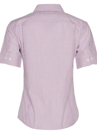 Womens Balance Stripe Short Sleeve Shirt (WS-M8234)