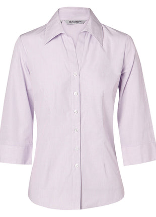 Womens Mini Check 3/4 Sleeve Shirt (WS-M8360Q)