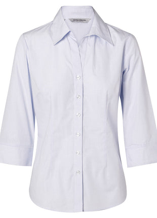 Womens Mini Check 3/4 Sleeve Shirt (WS-M8360Q)