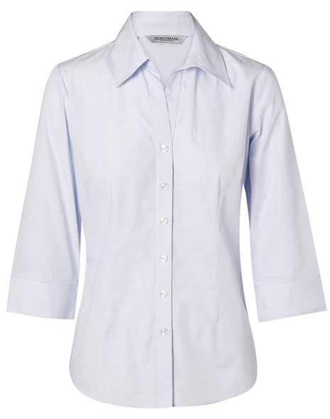 Womens Mini Check 3/4 Sleeve Shirt (WS-M8360Q)