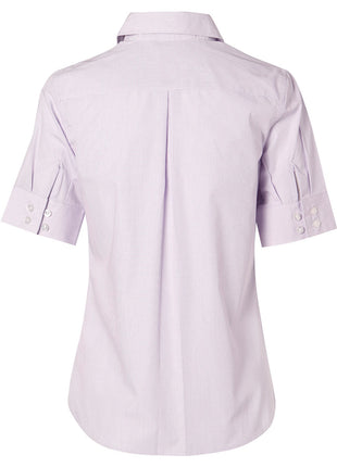Womens Mini Check Short Sleeve Shirt (WS-M8360S)