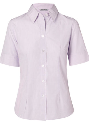 Womens Mini Check Short Sleeve Shirt (WS-M8360S)