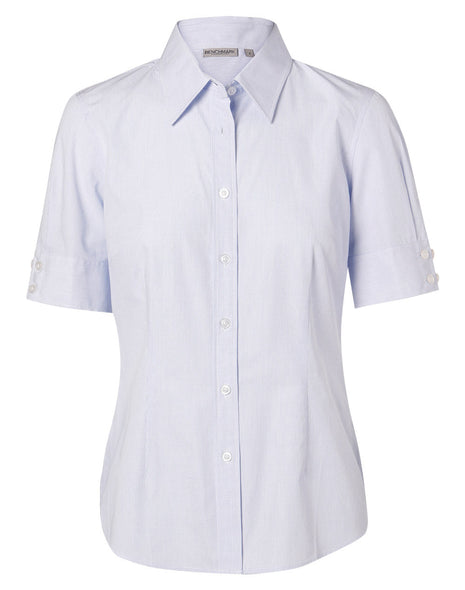 Womens Mini Check Short Sleeve Shirt (WS-M8360S)
