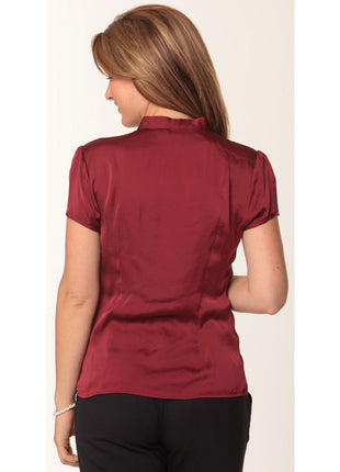 Womens Tie Neck Blouse (WS-M8810)
