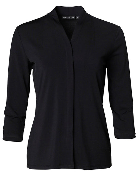 Womens Mid Sleeve Shawline Knit Top (WS-M8830)