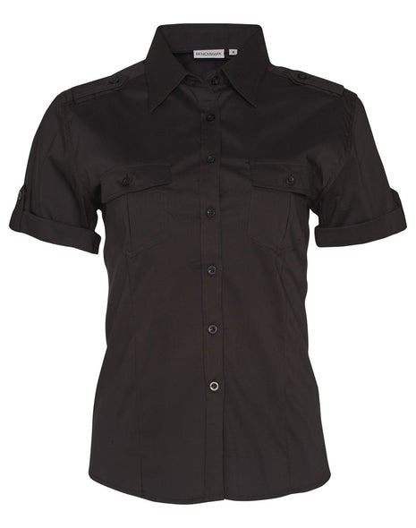 Womens Short Sleeve Military Shirt (WS-M8911)