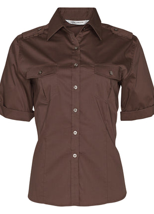 Womens Short Sleeve Military Shirt (WS-M8911)