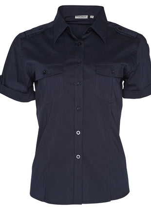 Womens Short Sleeve Military Shirt (WS-M8911)