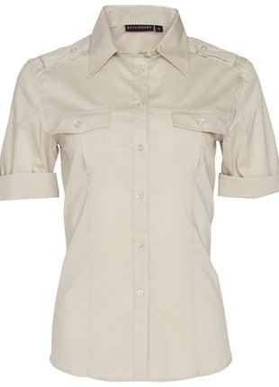 Womens Short Sleeve Military Shirt (WS-M8911)
