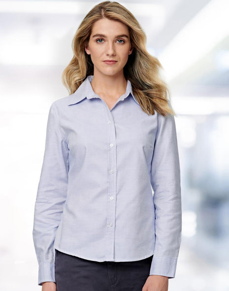 Womens Dot Contrast Long Sleeve Shirt (WS-M8922)