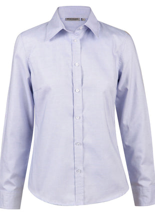 Womens Dot Contrast Long Sleeve Shirt (WS-M8922)