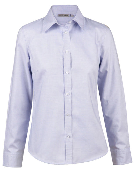 Womens Dot Contrast Long Sleeve Shirt (WS-M8922)