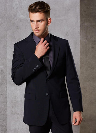 Mens Two Buttons Jacket In Wool Stretch (WS-M9100)