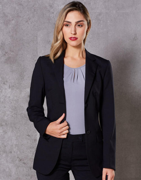 Womens Stretch Wool Blend Mid Length Jacket (WS-M9200)