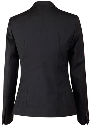 Womens Wool Blend Stretch One Button Cropped Jacket (WS-M9201)
