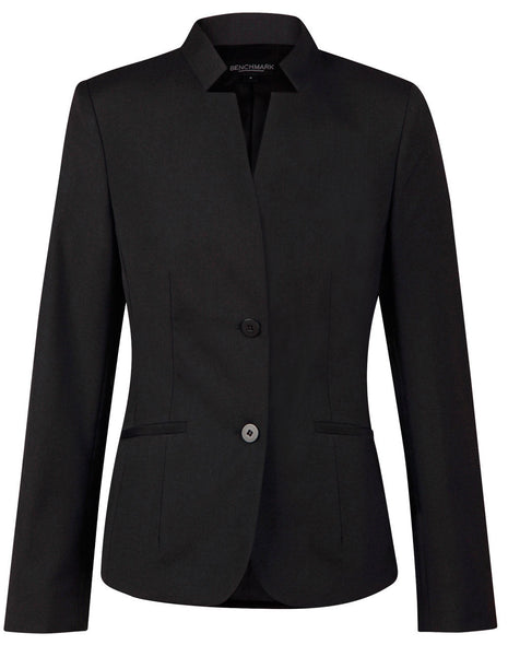 Womens Wool Blend Stretch Reverse Lapel Jacket (WS-M9202)