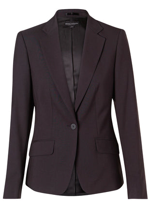 Womens One Button Cropped Jacket In Poly / Viscose Stretch (WS-M9205)
