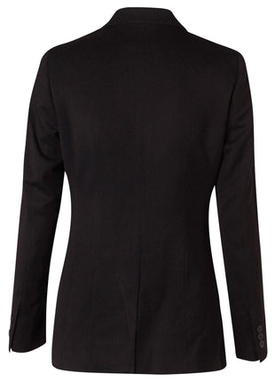 Womens Two Buttons Mid Length Jacket In Poly / Viscose Stretch (WS-M9206)