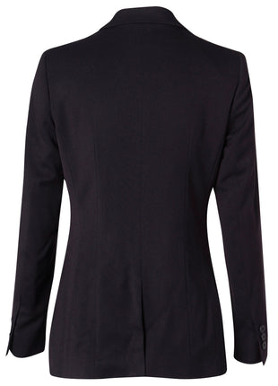 Womens Two Buttons Mid Length Jacket In Poly / Viscose Stretch (WS-M9206)