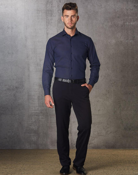 Mens Polyviscose Stretch Pants (WS-M9330)