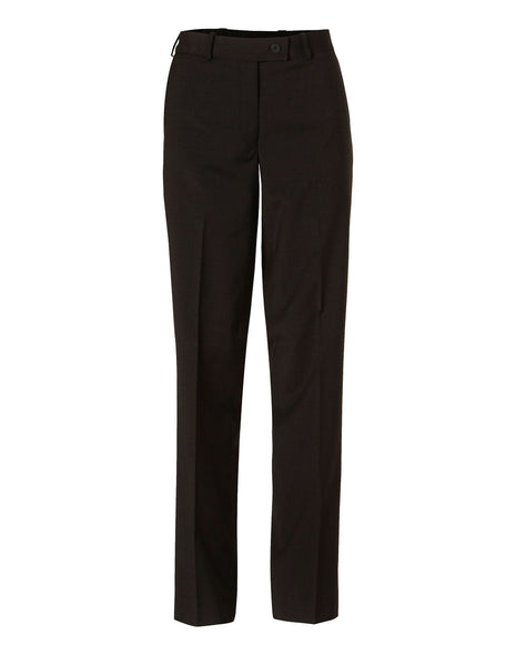 Womens Slim Leg Flexi Waist Pants In Wool Stretch (WS-M9400)
