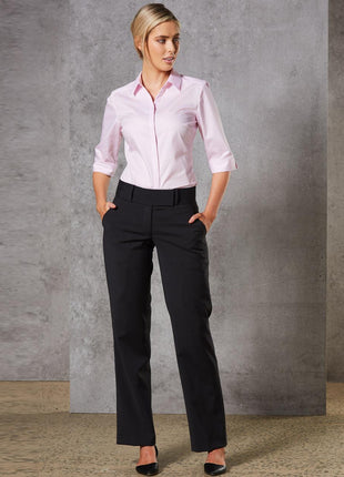 Womens Low Rise Pants In Wool Stretch (WS-M9410)