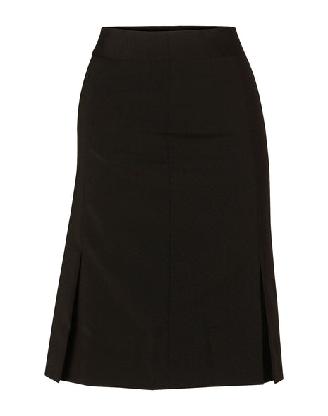 Womens Pleated Skirt In Wool Stretch (WS-M9473)