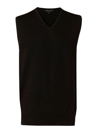 Mens 100% Merino Wool V Neck Vest (WS-M9501)