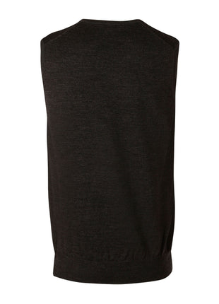 Mens 100% Merino Wool V Neck Vest (WS-M9501)