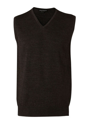 Mens 100% Merino Wool V Neck Vest (WS-M9501)
