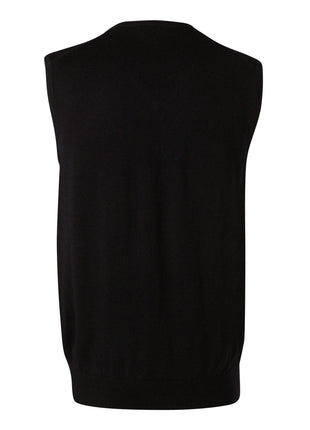 Mens 100% Merino Wool V Neck Vest (WS-M9501)
