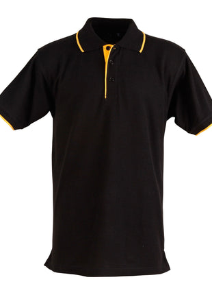Mens Short Sleeve Pique Polo Contrast (WS-PS08)
