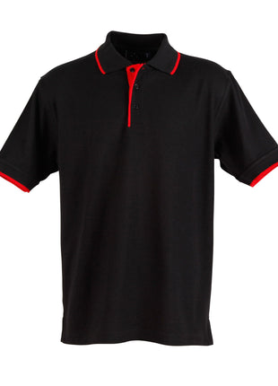 Mens Short Sleeve Pique Polo Contrast (WS-PS08)