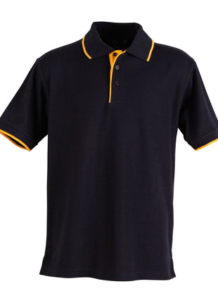 Mens Short Sleeve Pique Polo Contrast (WS-PS08)
