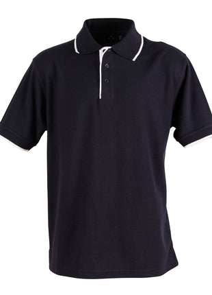 Mens Short Sleeve Pique Polo Contrast (WS-PS08)