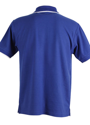 Mens Short Sleeve Pique Polo Contrast (WS-PS08)