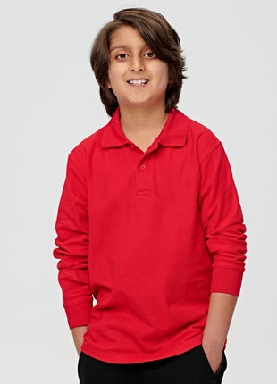 Kids 240Gsm Poly / Cotton Pique Long Sleeve Polo (WS-PS12K)